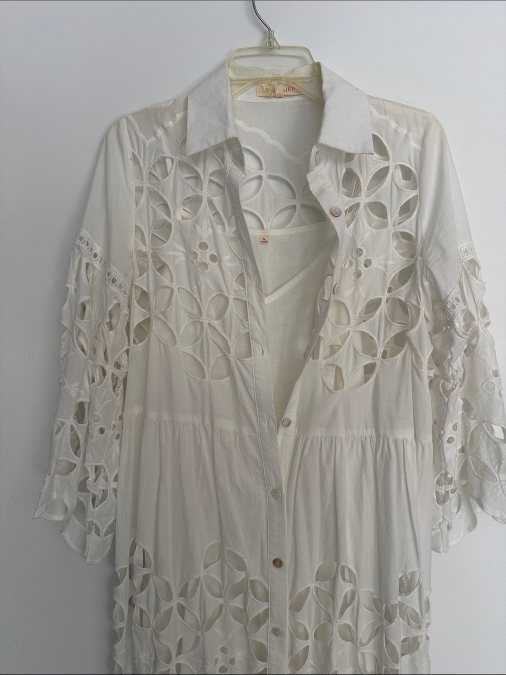 Solitaire White Eyelet Maxi Dress - Picture 2 of 6